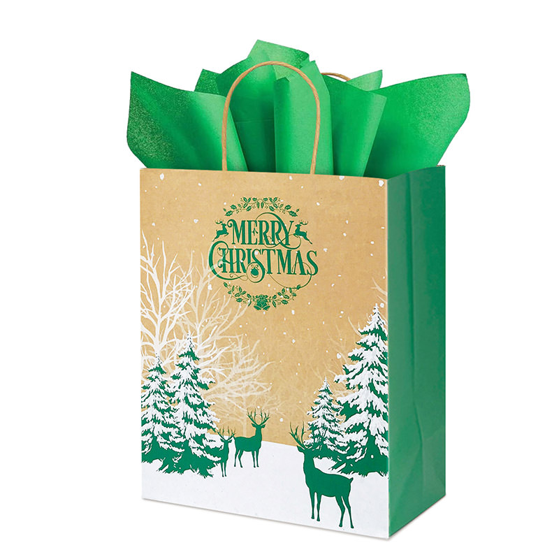 Christmas Kraft Large Holiday Gift Bags