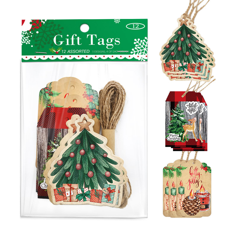 Christmas Wrapping Paper Tags
