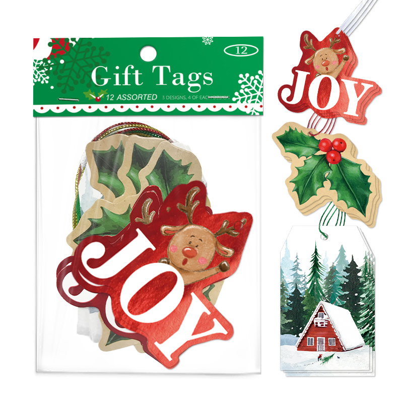 12 Christmas Presents Name Tags